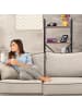 relaxdays Bücherregal in Braun/ Schwarz - (B)60 x (H)158,5 x (T)30 cm