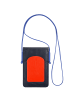 DuDu Handytasche Leder 12 cm navy