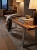 KADIMA DESIGN Esszimmerbank 160x40x45,5 cm Massivholz / Metall mit