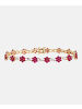 Diamant L'éternel Armband aus 375 Gelbgold mit Diamant mit Rubin Blumen-Design