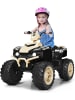 COSTWAY 12V Elektro Kinderquad mit Scheinwerfer in Beige