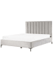 Beliani Doppelbett SEZANNE in Grau/Schwarz - (W) 190 x (H) 142 x (L) 215 cm