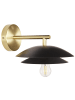 Wandleuchte LASOLO in Schwarz/Gold - (W) 22 x (H) 14 x (L) 29 cm