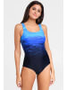 LASCANA Badeanzug in blau-bedruckt