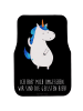 Mr. & Mrs. Panda Fußmatte Auto Einhorn Mann mit Spruch in Schwarz
