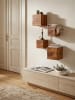 KADIMA DESIGN 4er Set Wandregale MUMBAI Massivholz Holzregal Landhaus-Stil
