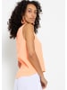 SASSYCLASSY Musselin Top mit V-Ausschnitt in orange