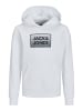 JACK & JONES Junior Hoodie 'Steel' in weiß