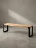 KADIMA DESIGN Esszimmerbank 160x40x45 cm Massivholz Metall Industrial,