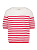 CARTOON Strickpullover mit Rundhalsausschnitt in Cream/Red