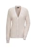 GOLDNER Kurzgröße:  Cardigan Elegante Strickjacke mit V-Ausschnitt in stein