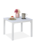 relaxdays Balkon-Beistelltisch in Weiß - (B)52 x (H)39 x (T)48 cm