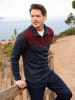 WITT WEIDEN Strickfleece-Shirt in marine-dunkelrot
