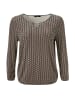 Aniston PLUS Langarmshirt in marine-braun-beige