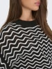 JACQUELINE de YONG Struktur Strickpullover Wellen Streifen Muster JDYRITA in Schwarz