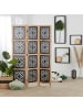 Homestyle4u 3-tlg. Paravent in Braun 120x170