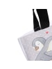 Mr. & Mrs. Panda Tasche Pinguine Kuscheln mit Spruch in Grau Pastell