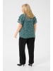 KAFFE curve Kurzarm-Bluse KCbelia Regular fit in Teal/Black/White Graphic