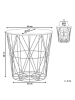 Beliani Beistelltisch LANARK in Heller Holzfarbton/Gold - (W) 40 x (H) 40 x (L) 40 cm