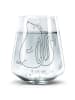 Mr. & Mrs. Panda Gravur Glas Stinktier Sitzen ohne Spruch in Transparent