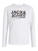 JACK & JONES Junior Langarm-T-Shirt in White