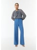 comma Bluse langarm in Blau-mehrfarbig