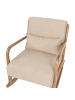 Beliani Schaukelsessel SKOVDE in Beige/Braun - (W) 66 x (H) 82 x (L) 79 cm