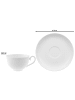 Villeroy & Boch 6er Set Café au Lait Tassen mit Untertassen Royal 400 ml in weiß