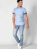 KOROSHI Kurzarmshirt in blau