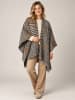 collezione alessandro Poncho " Hahnentritt " in schwarz