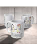 Mr. & Mrs. Panda Tasse 3. Hochzeitstag Lederhochzeit mit Spruch in Weiß