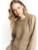 DreiMaster Damen Strickpullover in Braun Melange