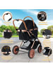 COSTWAY 3 in 1 Hundewagen in Schwarz