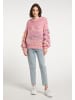 myMo Damen Strickpullover in Rosa Mehrfarbig
