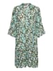 Kaffe Kleid KAhera A-shape in Blue/Green Abstract Flower
