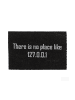 relaxdays Fußmatte Home "127.0.0.1" in Schwarz - (B)60 x (T)40 cm