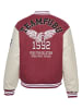 FUBU College Jacket in dark red/creme/black