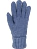 styleBREAKER Strickhandschuhe mit Zopfmuster in Jeansblau