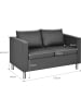 COSTWAY 2 Sitzer Sofa in Grau