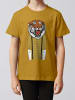 wat? Apparel T-Shirt Tiger Head in Ocker