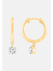 Ethische Diamanten Ohrringe aus 375 Gelbgold mit Lab Grown Diamant