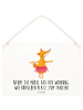 Mr. & Mrs. Panda Deko Schild Fuchs Ballerina mit Spruch in Weiß