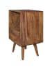 KADIMA DESIGN Nachtkonsole | Sheesham, 40x35x70cm, 1 Schublade, Dunkelbraun