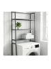 relaxdays Waschmaschinenregal in Schwarz - (B)65 x (H)157 x (T)28 cm