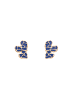 myMo Women Stud Earrings in Rose Gold Blue