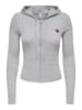ONLY Kapuzenpullover in Light Grey Melange