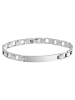 Adeliás Unisex Armband – Gliederarmband aus Edelstahl 21,5 cm in silber