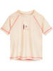 Playshoes UV-Schutz Shirt 1/2-Arm Surfbrett Palme in ecru
