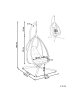 Beliani Hängesessel AVEGNO in Grau - (W) 98 x (H) 195 x (L) 136 cm