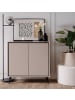 Furn.Design Kommode sand, schwarz 90 cm, Sideboard mit Soft-Close